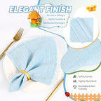 Showgeous 30 Pack Light Blue Cloth Napkins with Fringe, 16x16 inch - Image 3