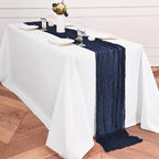 24 Pack Navy Blue Table Runners 10Ft Cheesecloth Table Runner Rustic Gauze Table Runner Romantic Long Sheer Fabric Cheese Cloth Table Runner for Wedding Party Bridal Baby Shower - Image 3
