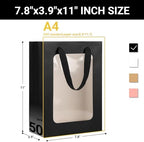 EUSOAR Black Clear Transparent Paper Gift Bags With Handles, 50pcs 7.8"x3.9"x11" - Treat Thank You Shopping Bags With Window for Wedding, Bridal Party Favor, Baby Shower - Image 2