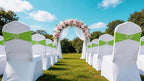 50 Stretch Spandex Light Green Chair Sashes for Wedding Chair Bows Bands with Slider Buckles Fitting Party Feast Banquet Restaurant Event Bridal Baby Shower Decoration - Image 4