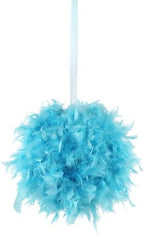 ZUCKER 18 inch Fluffy Feather Hanging Pom Pom - Hanging Decor for Party, Wedding, Baby Shower or Home Decor (Light Turquoise) by ZUCKER