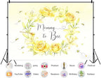 12X10ft Fabric Mommy to Bee Backdrop Newborn Table Honey Comb Floral Photography Background Baby Shower A Little Honey is on the Way Party Decorations Photo Studio Props - Image 2