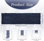 20 Pack Navy Blue 17 x 108 Inch Cheesecloth Table Runner - Boho Gauze Sheer Fabric for Wedding Baby Shower Party Home Decor - Image 2
