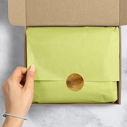 Jillson & Roberts 20" x 26" Gift Tissue, Neon Yellow (96 Folded Sheets) - Image 2