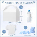Maitys 50 Set Large Gable Boxes with Handle, Ribbon, Tag, White,Light Blue - Image 2