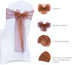 MDS Pack of 75 Organza Chair Sashes for Wedding & Event Décor – Bronze - Image 6