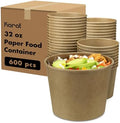 Karat Double Poly Lined Paper Soup Containers - Leak-Proof Food Storage for Hot or Cold Meals - Ideal for Ice Cream, Soup, Salad - Case of 600 (32oz) by Karat