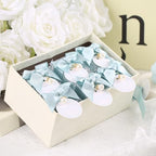 ACITHGL 30 Sets Fully Assembled Small Bubble Candle Party Favors for Guests Bulk Bridal Showers Favors Candles with Stylish Ribbons Thank You Cards Gifts (Shimmering Blue) - Image 4