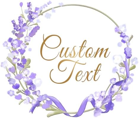 Personalized Business Logo Stickers - Ideal for Weddings, Birthdays, Favors & More. Waterproof, Fade & Heat Resistant. Pack of 100. (Wreath 9, 4 Inch) by clylife
