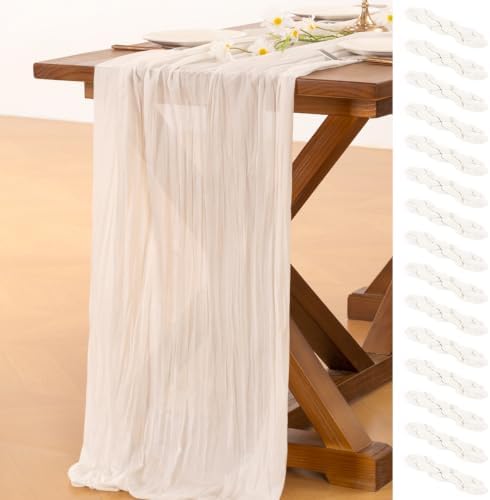 15 Pack Cheesecloth Table Runner Fall Boho Gauze Wedding Party Home Decor by Socomi