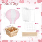 Meooeck 14 Sets Pink Hot Air Balloon Table Centerpieces Decor - Image 2
