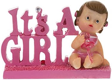 Keepsake Figurine 12 pcs Baby Girl Pacifier with Rhinestones Word | Awesome Decorations or Party Favors | for Pregnancy Announcements, Gender Reveals, Birthday and Special Celebrations - Image 2