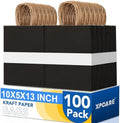 XPCARE Black Large Paper Bags, 100 Pcs 10x5x13 Paper Gift Bags with Handles by XPCARE