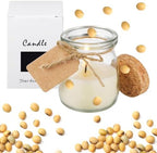 MTLEE 50 Pcs Wedding Jar Candles for Guests Wedding Candle Gift Natural Wax Candles with DIY Tag Cards for Bridesmaid Baby Shower Party Favors Home Supply Decor, Scents of Soybean by MTLEE