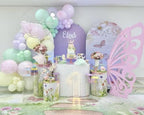 Purple Butterfly Kisses Arch Backdrop Cover Double-Sided Arch Frame Stretchy Cover for Pink Butterfly Birthday Party Girls Baby Shower Decorations (3.3X6.5ft,G-3343) - Image 4