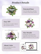 BLOSMON Fake Flowers Ball Centerpiece for Wedding Table, 2 Pcs, Lilac White - Image 5