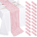 20 Pack Cheesecloth Table Runner - 17x108 Inch Light Pink Boho Gauze Cheese Cloth Table Runners for Baby Bridal Shower Decoration Wedding Party Summer Garden Farmhouse by Unknown