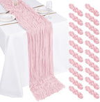 20 Pack Cheesecloth Table Runner - 17x108 Inch Light Pink Boho Gauze Cheese Cloth Table Runners for Baby Bridal Shower Decoration Wedding Party Summer Garden Farmhouse by Unknown