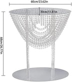 2PCS Acrylic Tabletop Flower Stand, Wedding Crystal Stand Set Table Decorations, 11.8×23.62×26.77Inch Flower Vases for Event Restaurant Hotel Party Centerpieces, Modern Style - Image 4