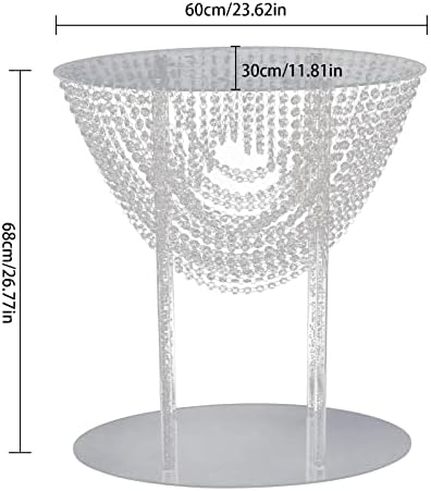 2PCS Acrylic Tabletop Flower Stand, Wedding Crystal Stand Set Table Decorations, 11.8×23.62×26.77Inch Flower Vases for Event Restaurant Hotel Party Centerpieces, Modern Style - Image 4