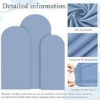 FOTSHARER Dusty Blue Arch Cover Set of 3 Spandex Arch Covers Stretchy Backdrop 4FT 5FT 6FT Chiara Wall Arches Stand Cover Round Top Backdrop Covers for Arched Stand Wedding Arch Cover for Party Decor - Image 3