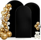 Hemmotop Stretchy Black Arch Backdrop Cover Set of 3-7.2ft, 6.6ft, 6ft by Hemmotop