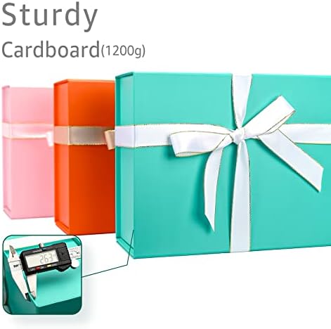 Mint Blue Magnetic Gift Box for Christmas Presents, 13.85"x8.35"x4.45" - Image 4