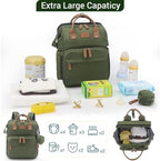 JOLLITO Diaper Bag Backpack with Changing Station,Baby Registry Search - Image 2