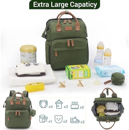 JOLLITO Diaper Bag Backpack with Changing Station,Baby Registry Search - Image 2