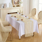 Fanami 6 Pack Cheesecloth Table Runner -10FT Beige Boho Gauze Cheese Cloth Table Runner 120 Inches Long Rustic Sheer Fabric Centerpieces for Wedding Birthday Party Bridal Baby Shower Decorations - Image 5