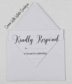 50 Blank RSVP Cards with White Envelopes White 4"x6" Response Cards-RSVP Reply Card for Wedding-Bridal Shower-Baby Shower-Rehearsal Dinner - Image 6