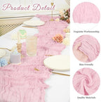 20 Pack Cheesecloth Table Runner 17 x 108 Inch, Light Pink - Image 3