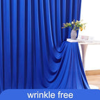 8 Panels Royal Blue Backdrop Curtain for Wedding Parties Wrinkle Free Blue Photo Curtains Backdrop Drapes Fabric Decoration for Birthday Party Baby Shower 40ft(W) x 10ft(H) - Image 6