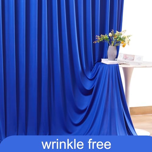 6 Panels Royal Blue Backdrop Curtain for Parties Wrinkle Free Blue Photo Curtains Backdrop Drapes Fabric Decoration for Wedding Birthday Party Baby Shower 30ft(W) x 10ft(H) - Image 6