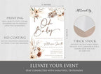 All Ewired Up Personalized Pampas Grass Oh Baby Greenery Boho Shower Invitations and Envelopes, Diaper Raffle Cards, Books Library Inserts, Baby in Bloom, Gender Neutral - Image 4