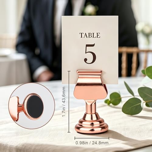 24 Pack Harp Clip Table Number Holders for Wedding - Image 2