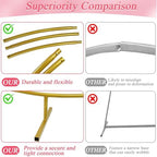 7.2FT Circle Balloon Arch Stand for Floor Round Arch Backdrop Stand for Parties Flower Balloon Arch Frame Kit Flower Gold Metal Arches Backdrop for Birthday Party Wedding Christmas Decorations - Image 7