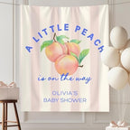 Little Peach Baby Shower Banner, Sweet Peach on the Way Welcome Sign, Fruit Party Backdrop, Summer Baby Girl Shower Decoration, Photo Booth Prop, Newborn Girl Celebration Banner Supplies by Unknown