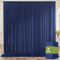 20ftx10ft Wrinkle Free Navy Blue Backdrop Curtains for Parties, 4 Panels 5x10ft Silky Polyester Photo Backdrop Drapes for Wedding Birthday Graduation Photography Background Stand by ENJOYYOURPARTY