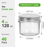 40 Pack 4 oz Mini Glass Jars with Silver Lids - Image 2