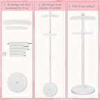 Bucherry 2 Pack Baby Clothes Display Baby Shower Clothes Stand Rack, White - Image 4