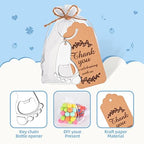 50 Pcs Silver Footprint Bottle Opener Baby Shower Favors for Guest - Image 4