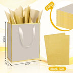Epoesch 24 Pack Gift Bags with Handles & 24 Tissue Papers – 8x5x10 Inches - Image 2