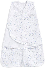 HALO 100% Cotton Sleepsack Swaddle, 3-Way Adjustable Wearable Blanket, TOG 1.5, Midnight Moons Blue, Newborn, 0-3 Months by HALO