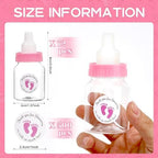 72 Mini Milk Bottles Favors - White Plastic Bottles for Baby Boy Shower Party Games & Decorations - Image 2