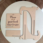 Personalized Wedding Wooden Guest Book: Creative Acrylic Custom Name Alternative Inserts Box DIY Custom Rustic Wedding Heart Drop Guest Book for Graduation Anniversary Wedding Decor (Castle) - Image 6