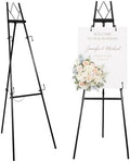 53.9" Black Easel Stand for Sign, Display Easel for Wedding Sign, Painting by Victawks