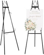 53.9" Black Easel Stand for Sign, Display Easel for Wedding Sign, Painting by Victawks