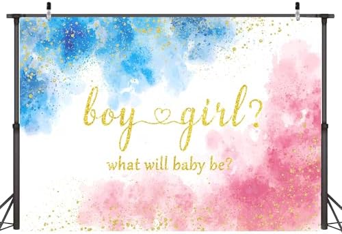 Gender Reveal Decorations Backdrop 12 x 8 ft Blue and Pink Photo Props - Image 7