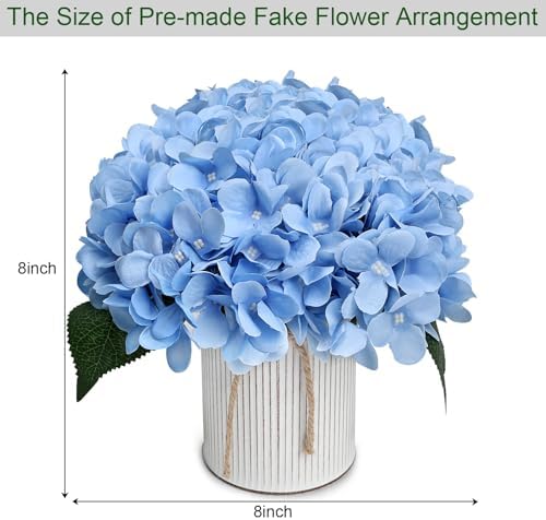Pastel Blue Flower Table Centerpieces - Set of 6 - Image 4